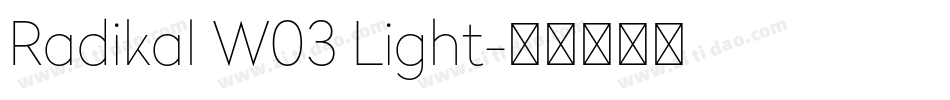 Radikal W03 Light字体转换